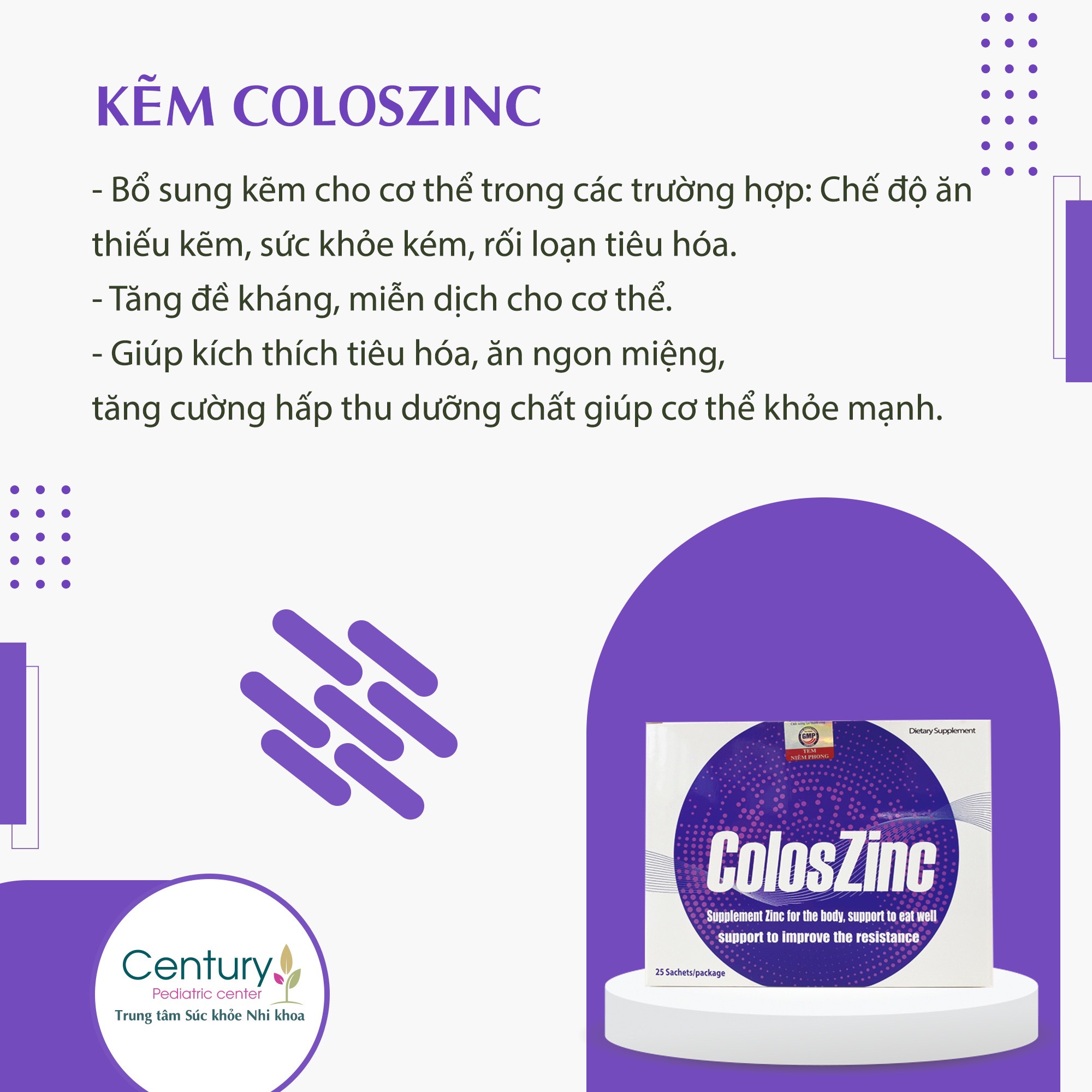 Kẽm hữu cơ ColosZinC
