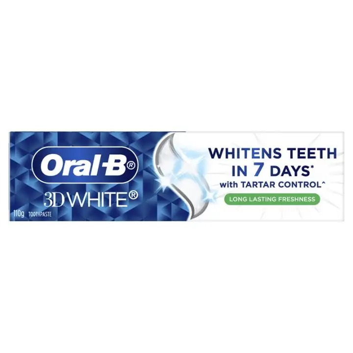 Oral B Toothpaste 3D White Long Lasting Freshness 110g NEW EXP: 05/25  ,Whitens Teeth  ,TARTAR CONTROL.