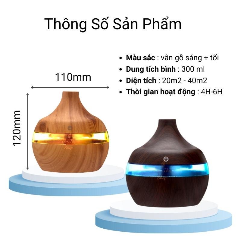 Máy Xông Tinh Dầu 300ml Aroma Cao Cấp (Mua Máy Tặng Tinh Dầu)Máy Khuếch Tán Tinh Dầu Bình Xông Tinh Dầu Tỏa Hương Thơm Cho Phong Ngủ & Trên Ôtô