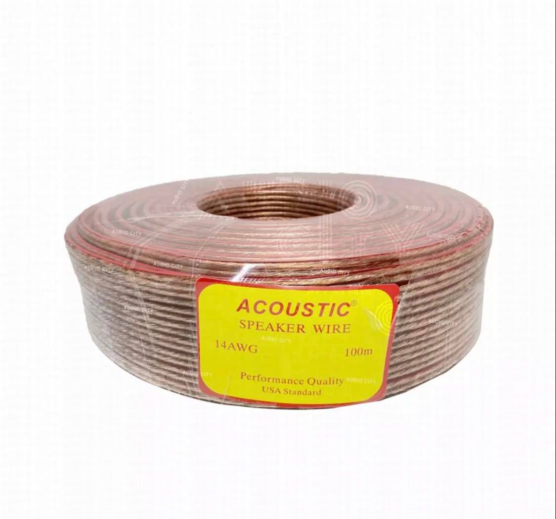 Acoustic 14AWG 100m roll Red Copper Audio Speaker Wire Cable Lazada PH