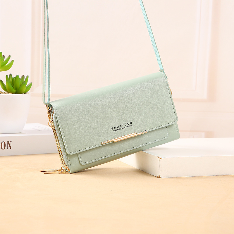 2022 Women's Wallet Korean Version Large Capacity Multifunctional Shoulder Bag Mid length Handheld Bag Zero Wallet Zongsheng