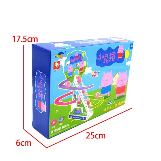 Heo peppa và vịt leo cầu thang có nhạc cho bé