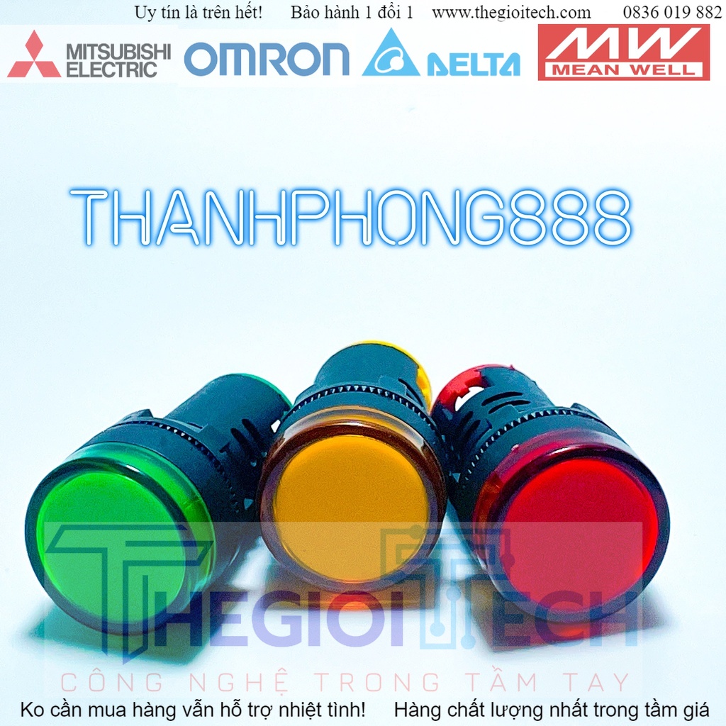 Đèn Báo Pha Phi 22 AD16-22D/S Led 3 Màu