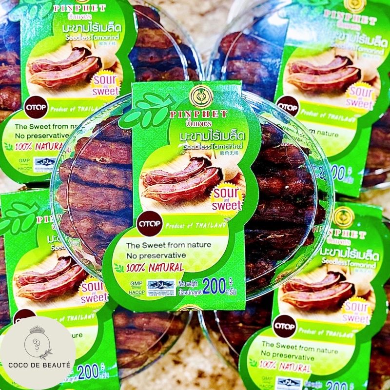 Me Tách Hạt Pinphet Seedless Tamarind 200g Tem Xanh Thái Lan- đồ ăn vặt