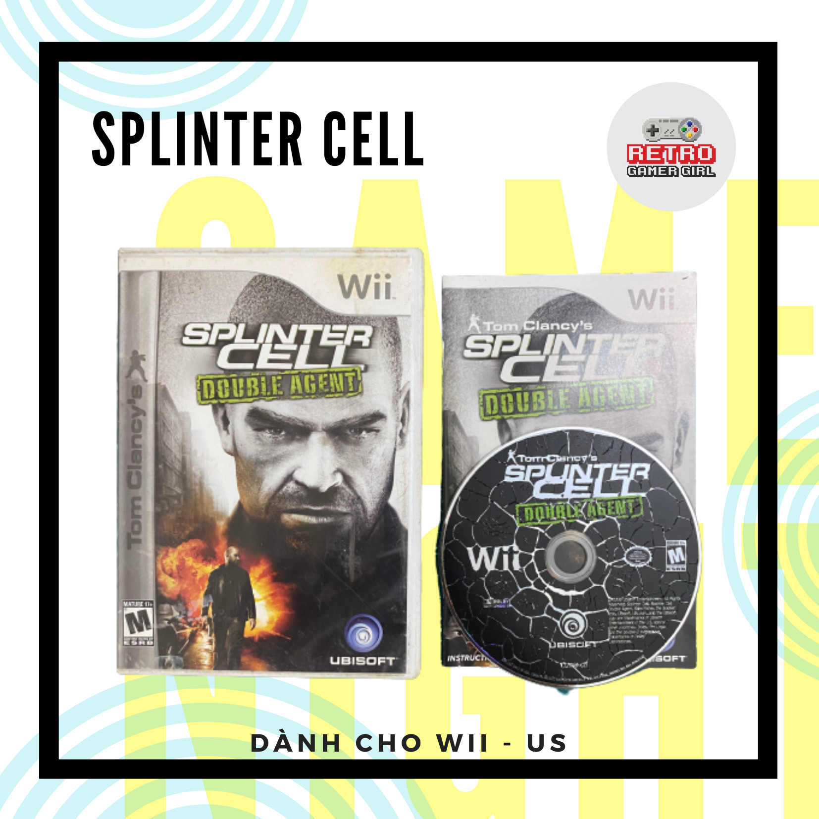 Đĩa game Splinter Cell Wii hệ US