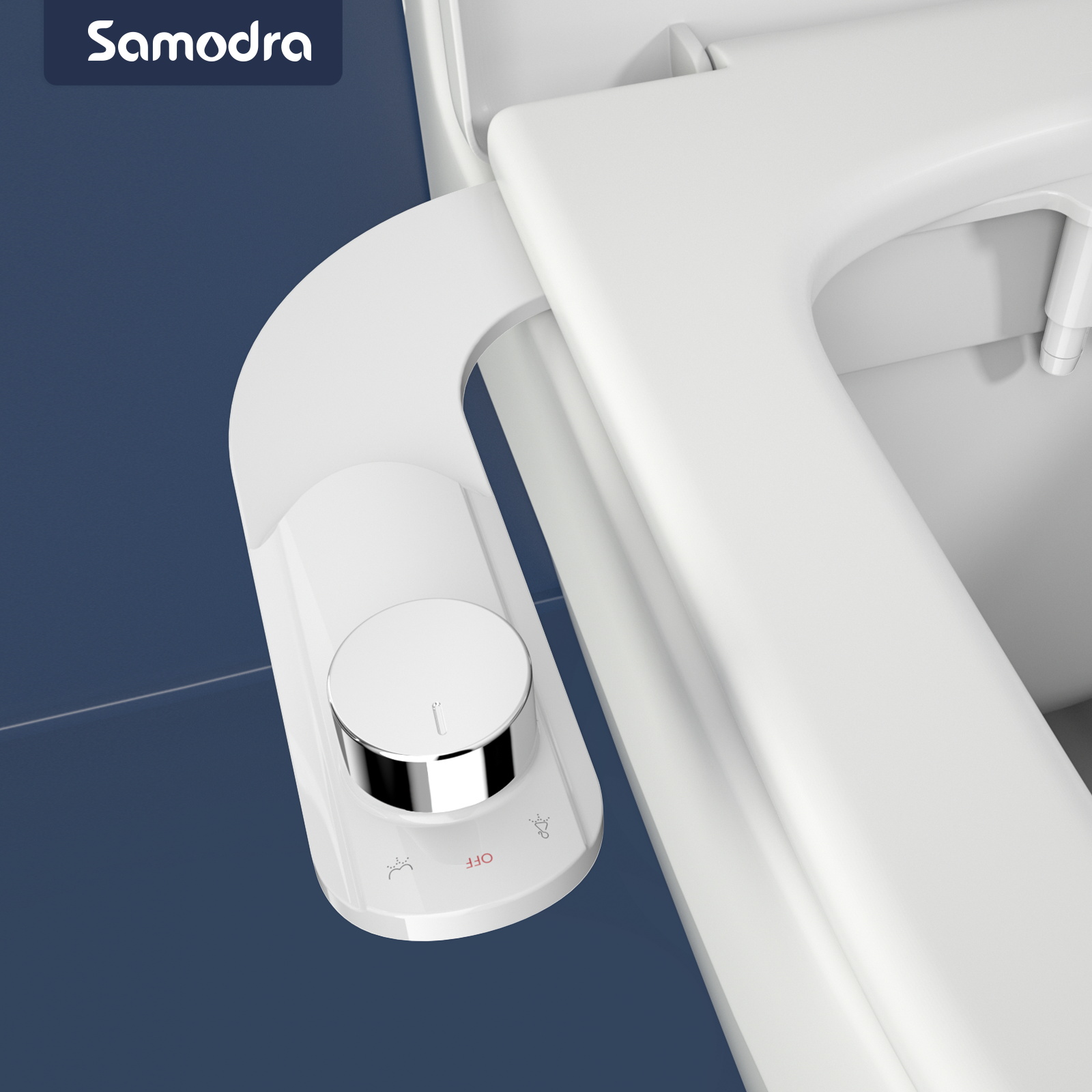 SAMODRA UltraSlim Bidet Attachment NonElectric Dual Nozzle (Female