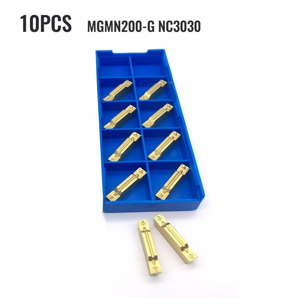 Toolstar Professional Grade Grooving Carbide Inserts for Lathe Cutter Set of 10