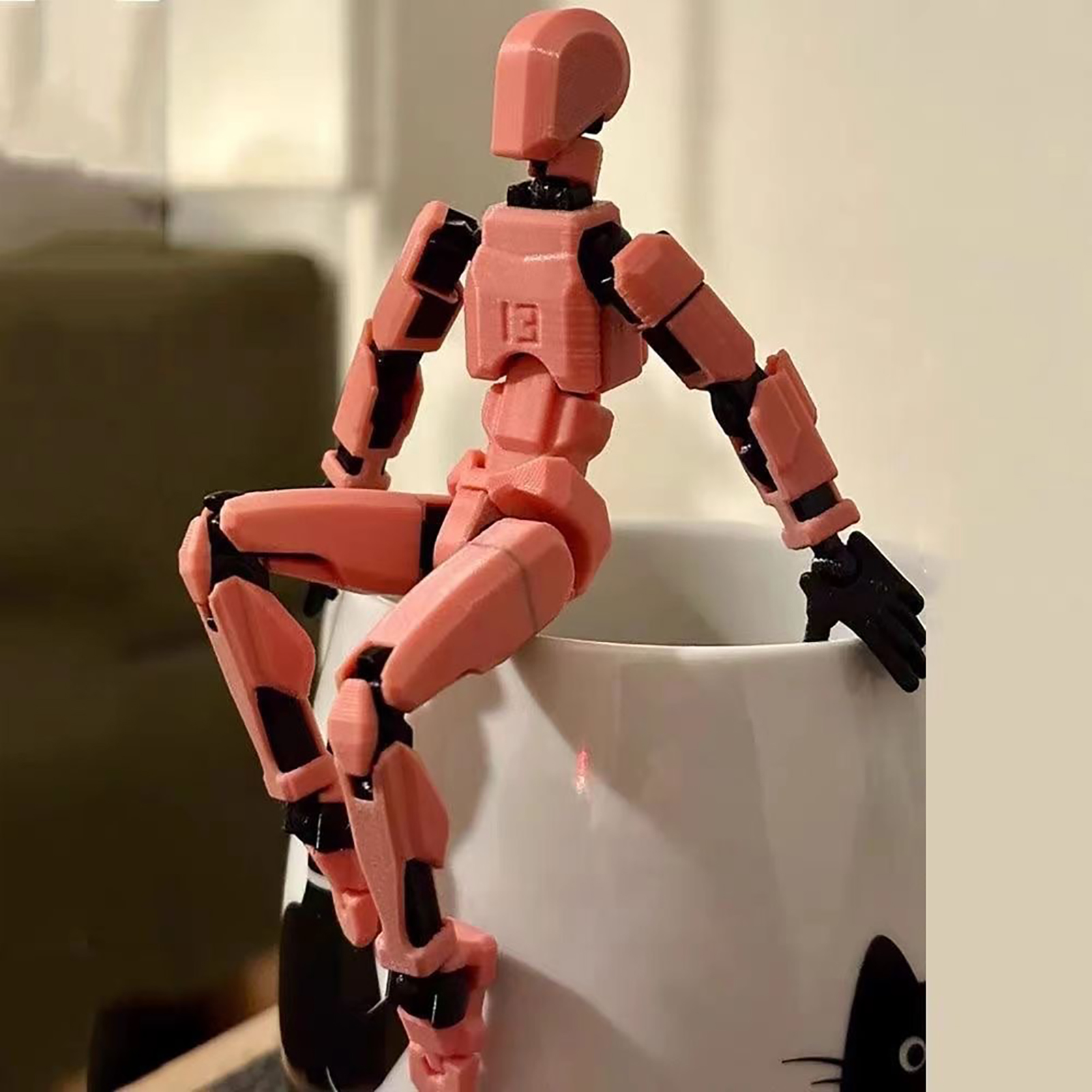 Art Model with Movable Joints Joint Man Action Figure Flexible Multi-jointed Robot Action Figure for Home Decor