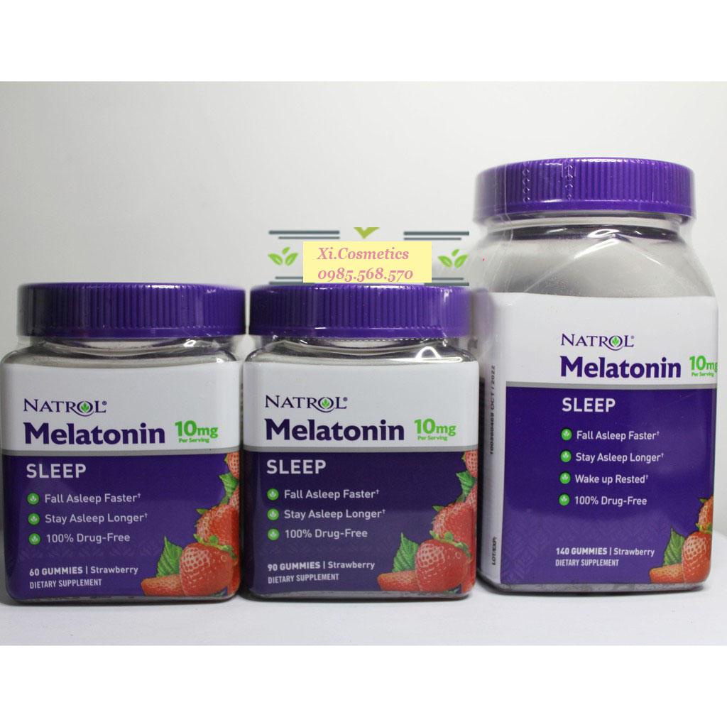 [ Date 2025 ] Kẹo Dẻo Ngủ Ngon Melatonin Natrol Gummies 10mg