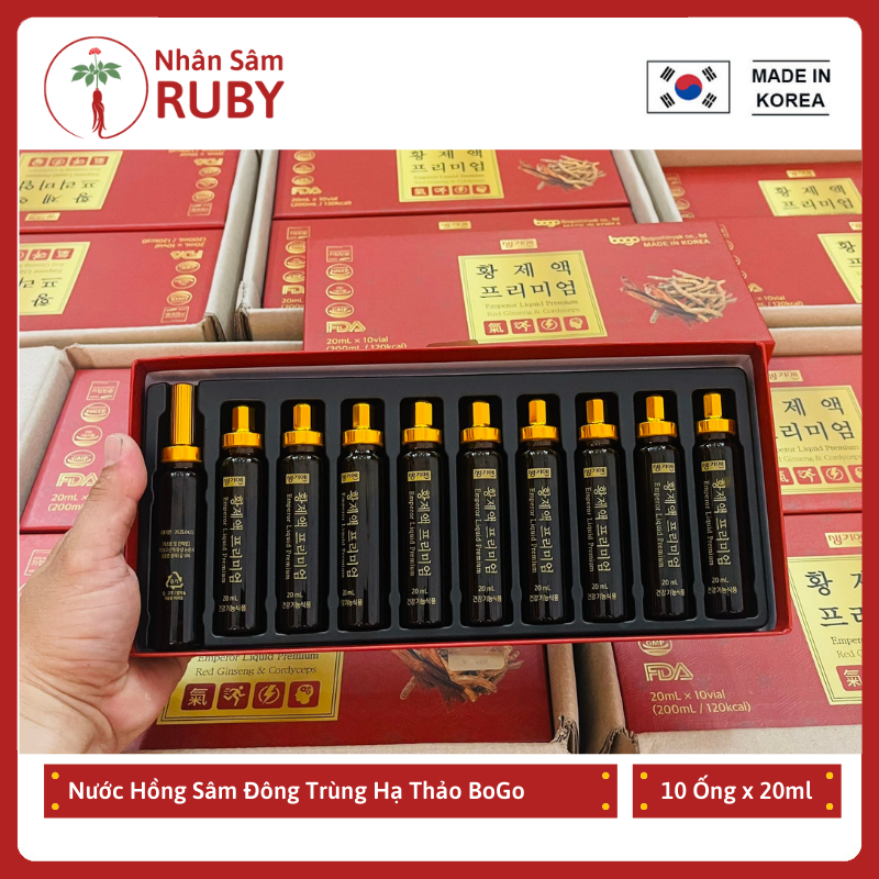 Nước hồng sâm đông trùng hạ thảo bogo hàn quốc hộp 10 óng x 20ml