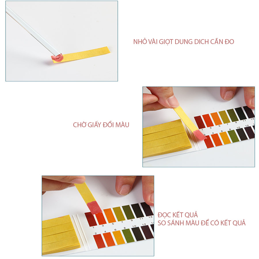 GIẤY QUÌ TÍM DÙNG ĐO ĐỘ PH CỦA NƯỚC , DUNG DỊCH - DỤNG CỤ ĐO ĐỘ PH - ĐO ĐỘ PH