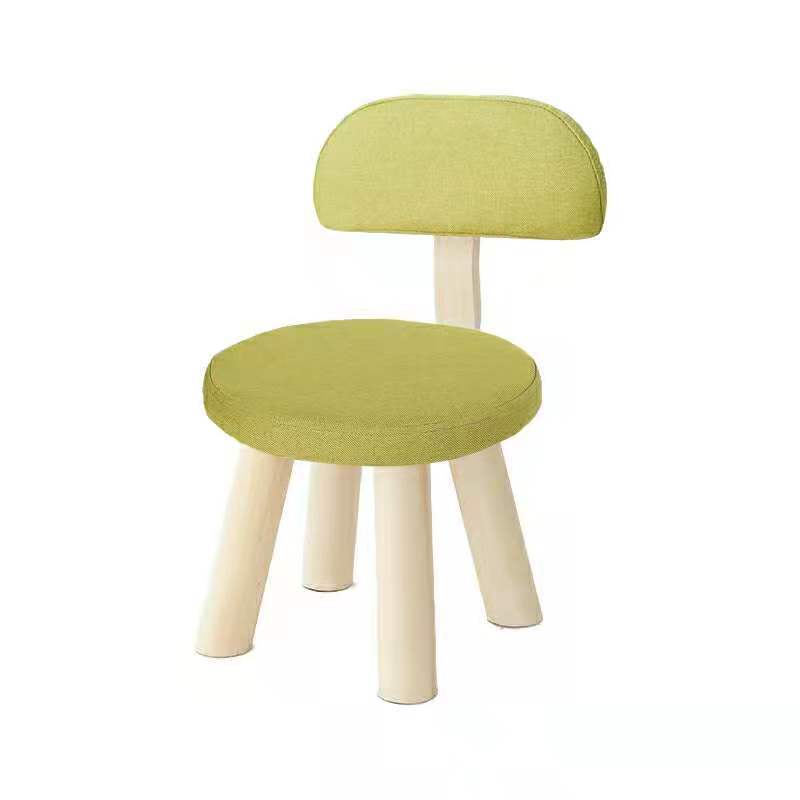 NFA Children's small stool, household solid wood low stool, modern and simple backrest, small chair, bedroom, living room, baby shoe changing stool