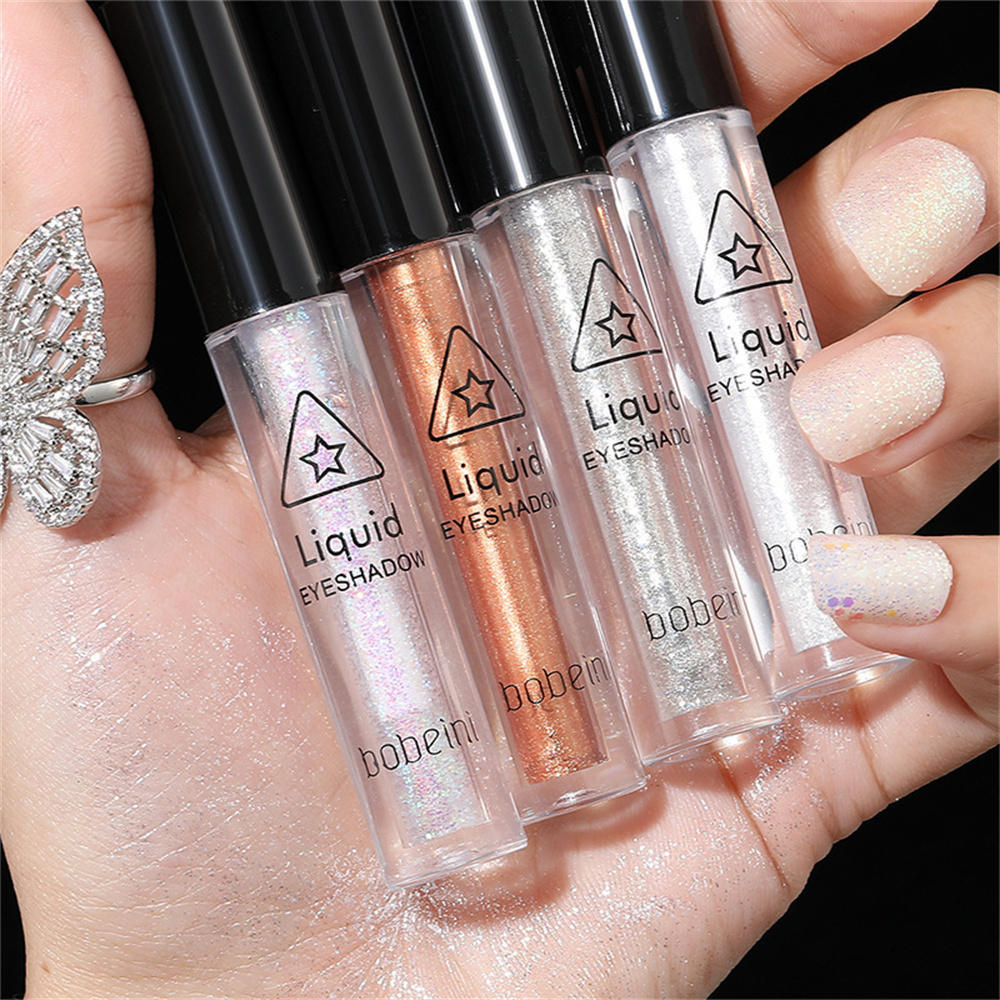 Mermer Store [Bán chạy] Phấn mắt lấp lảnh chất lỏng bobeini phấn mắt lấp lánh trang điểm lung linh kim sa Highlighter trang điểm phấn mắt với cá tuyết lấp lánh