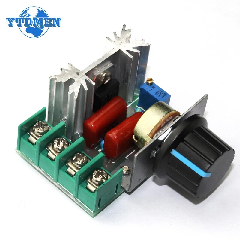 AC 220V 2000W SCR Voltage Regulator Dimmer Motor Speed Controller Thermostat Hight Power Electronic Voltage Regulator Module