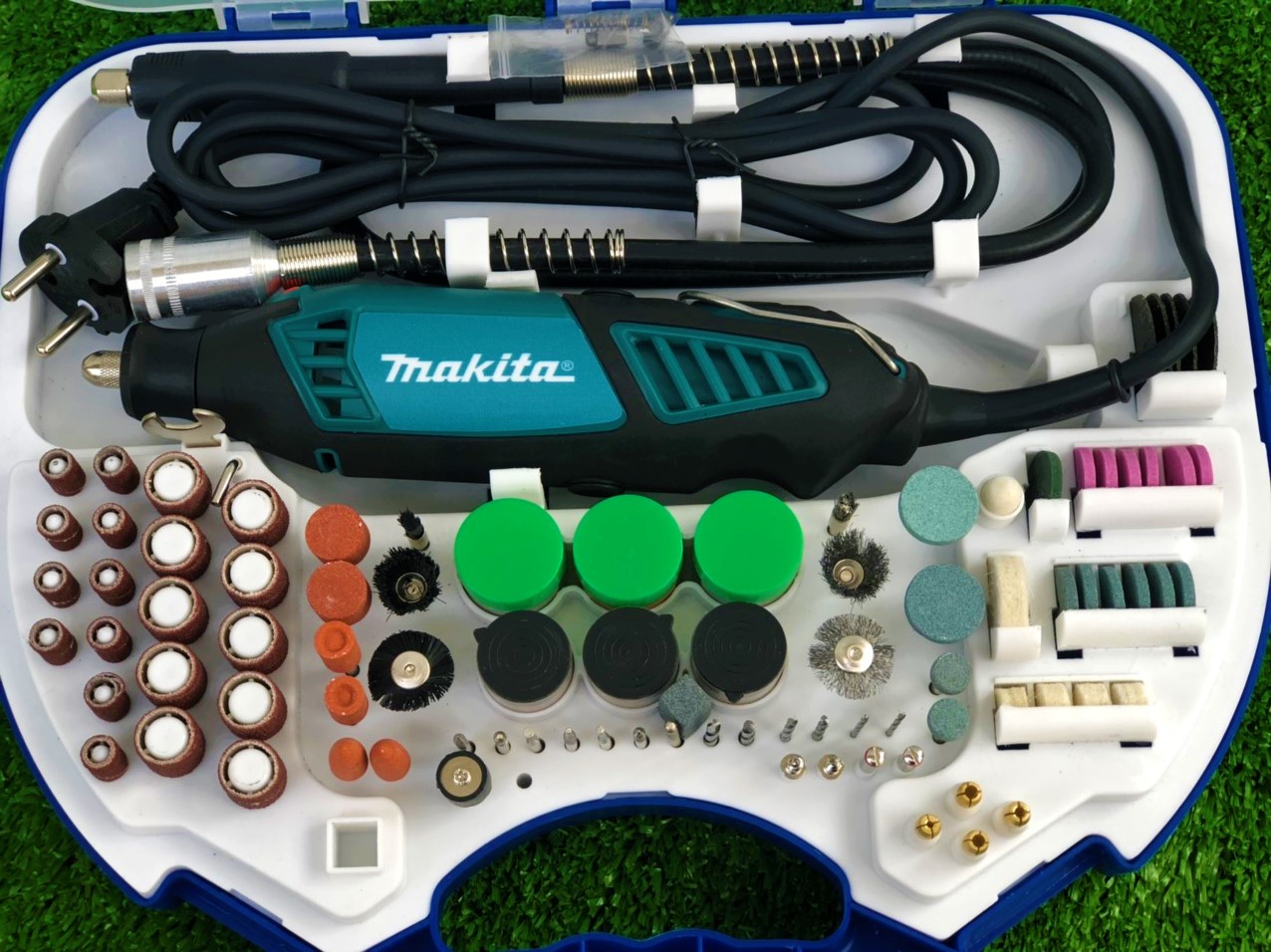 Bộ máy khoan mài cắt mini đa năng Makita 3mm, công suất 350w - Máy mài khắc mini, máy mài khuôn cầm tay, máy điêu khắc gỗ cầm tay - Bảo hành 12 tháng