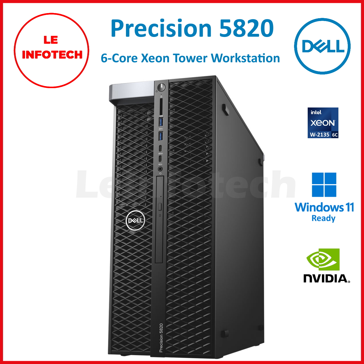Dell Precision 5820 Tower Workstation 4-Core Intel Xeon W-2125 16