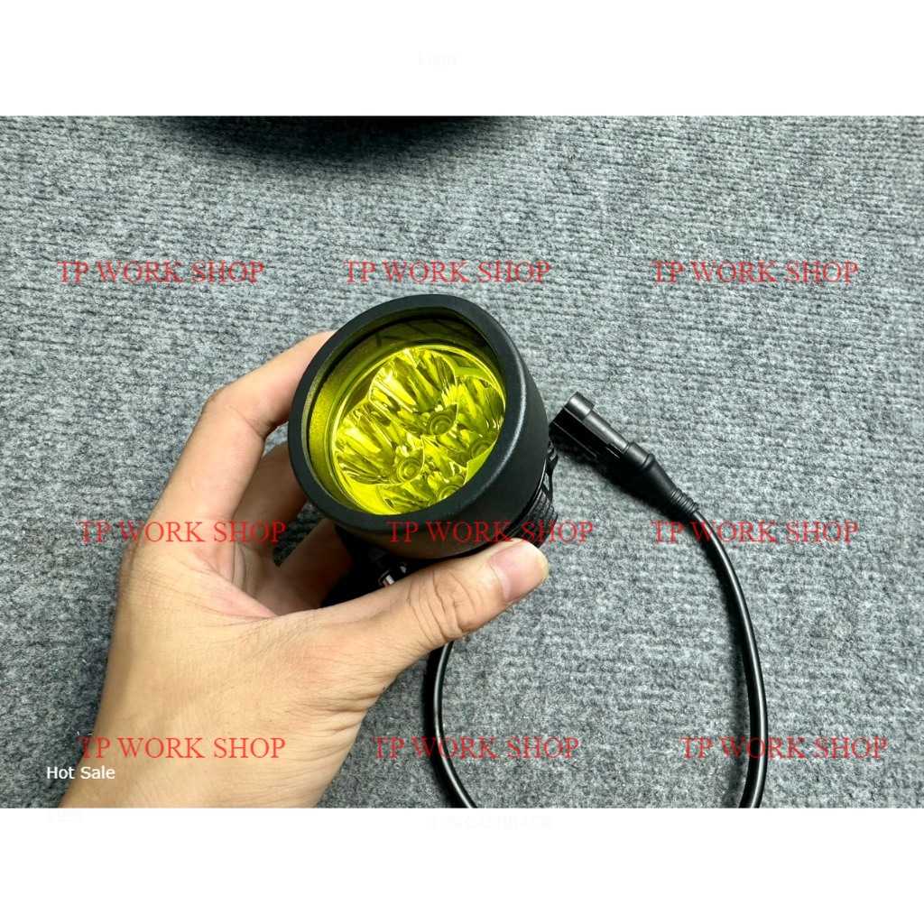 Chụp len vàng phá sương gắn đèn l4x