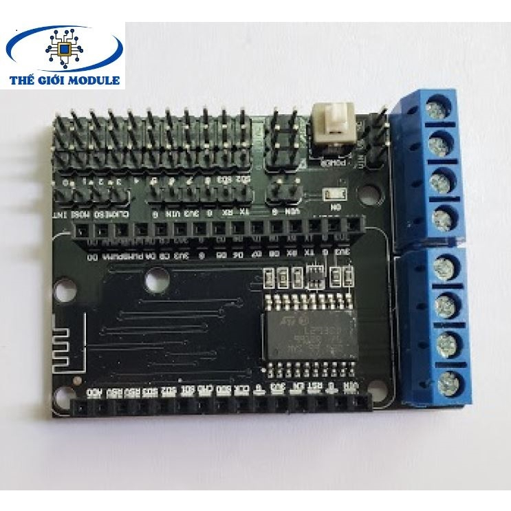 [Có sẵn] [Rẻ vô địch] Đế ra chân ESP8266 NodeMCU lua + Motor driver L293D - thegioimodule
