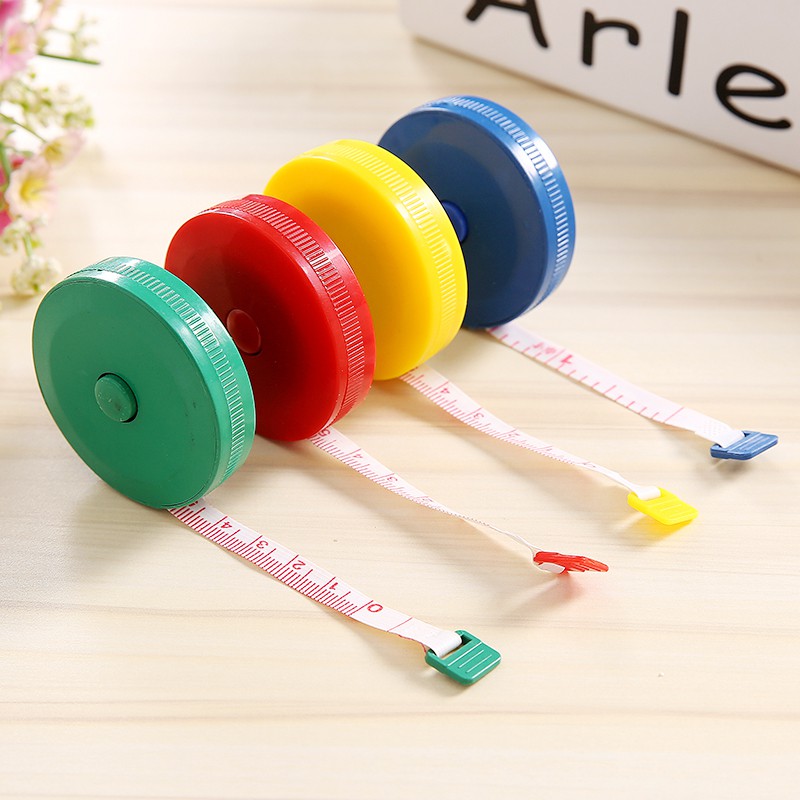 Thước dây cuộn mini đo eo đo chiều cao cho bé rút 1,5 mét đa năng a1016