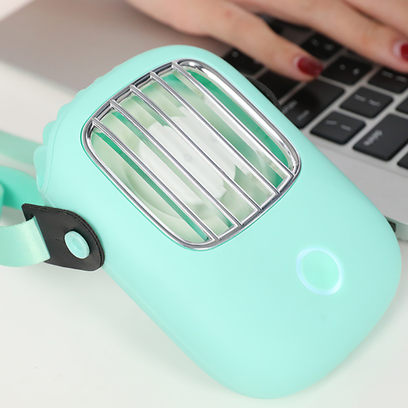Portable Hanging Neck Fan Hands Free Personal Fan Rechargeable Wearable