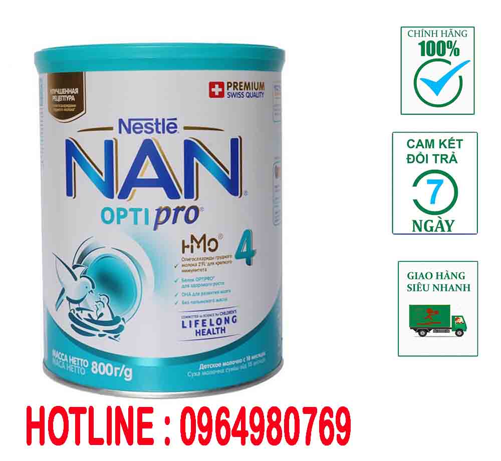 Sữa NAN NGA số 4 800G OPTIPRO (18 tháng trở lên)