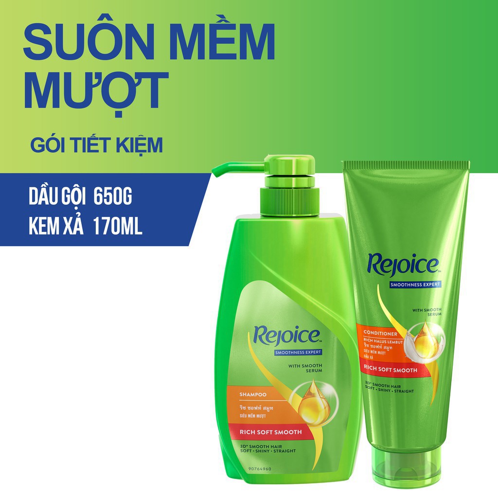 Bộ Combo Gội +Xả Rejoice Siêu Mượt 320ml