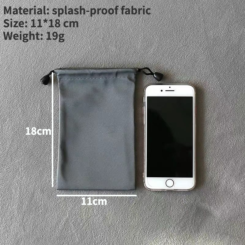 drawstring phone pouch