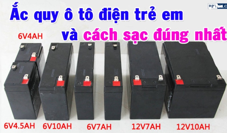 Bình Acquy - Ắc quy thay thế xe điện trẻ em 6V7