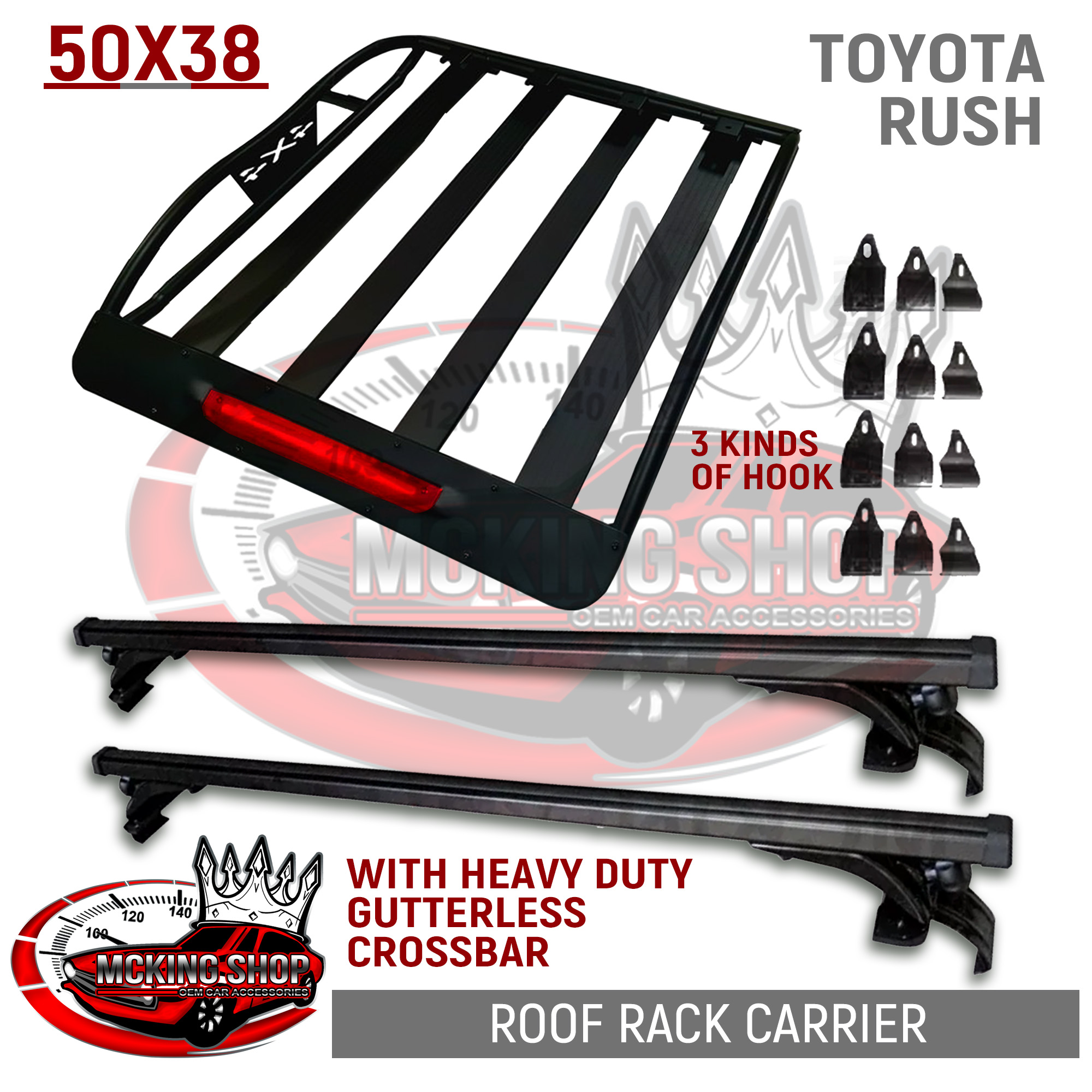 Toyota Rush 4x4 Aluminum Roof Rack Roofrack Top Load Topload Cargo Carrier With Red