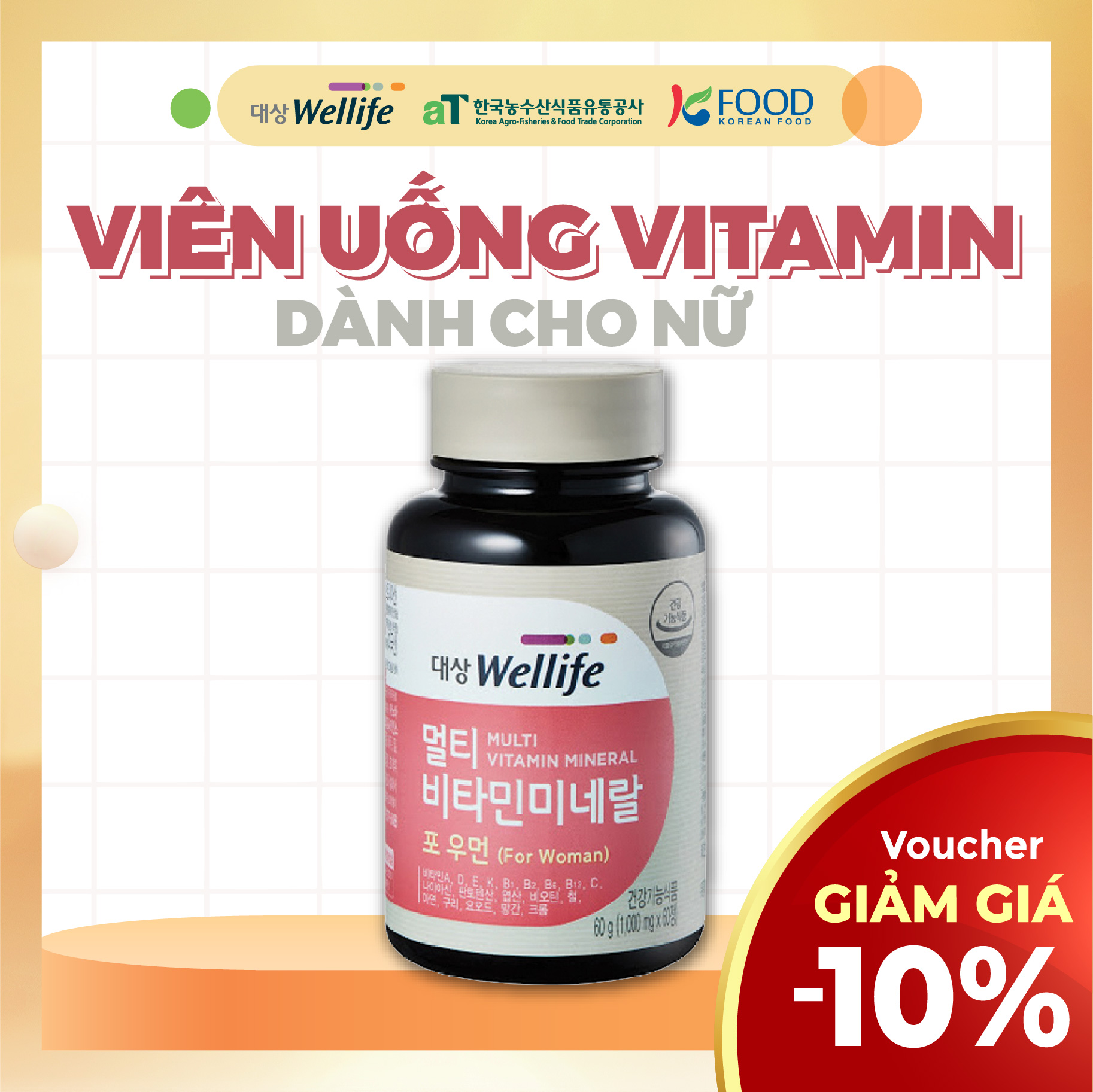 VITAMIN dành cho NỮ Daesang Wellife Multi Vitamin Mineral for women thumbnail