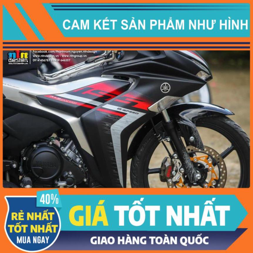 Tem rời exciter 155 đen nhám - mẫu mới 2023 đỏ bạc