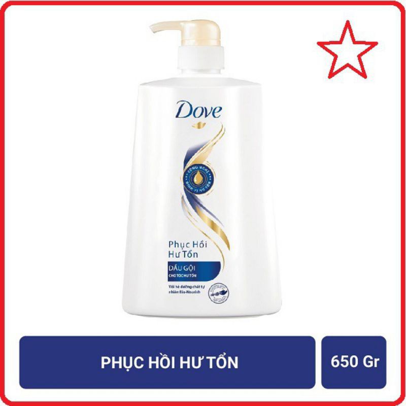 Dầu gội dove phục hồi hư tổn 650g