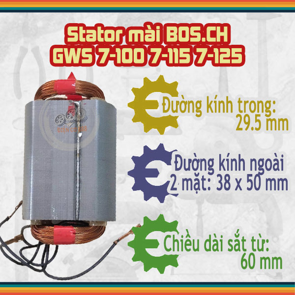 Stator mài bosch gws 7-100, 7-115, 7-125 220v