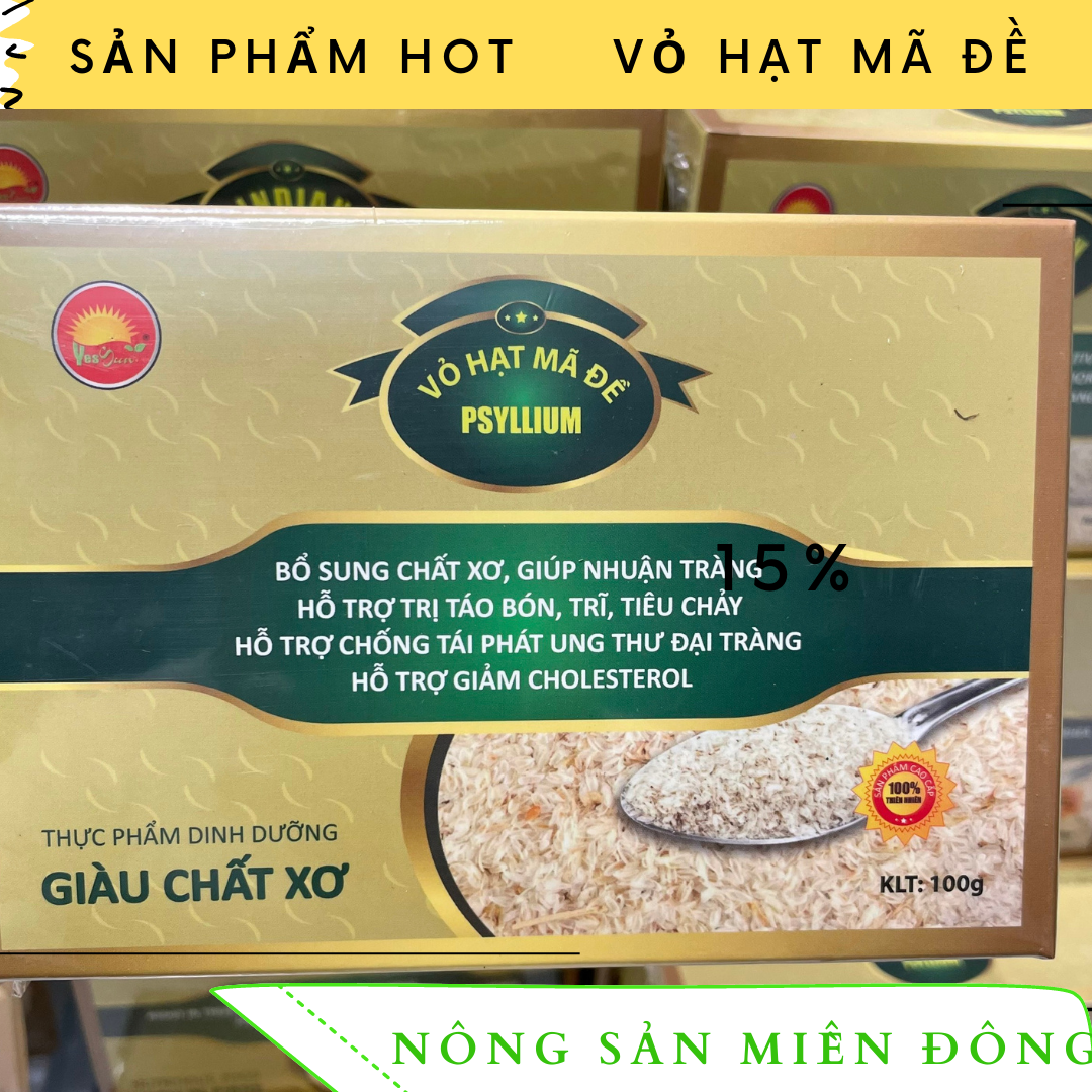 Vỏ hạt mã đề Psyllium bổ sung chất xơ giúp nhuận tràng