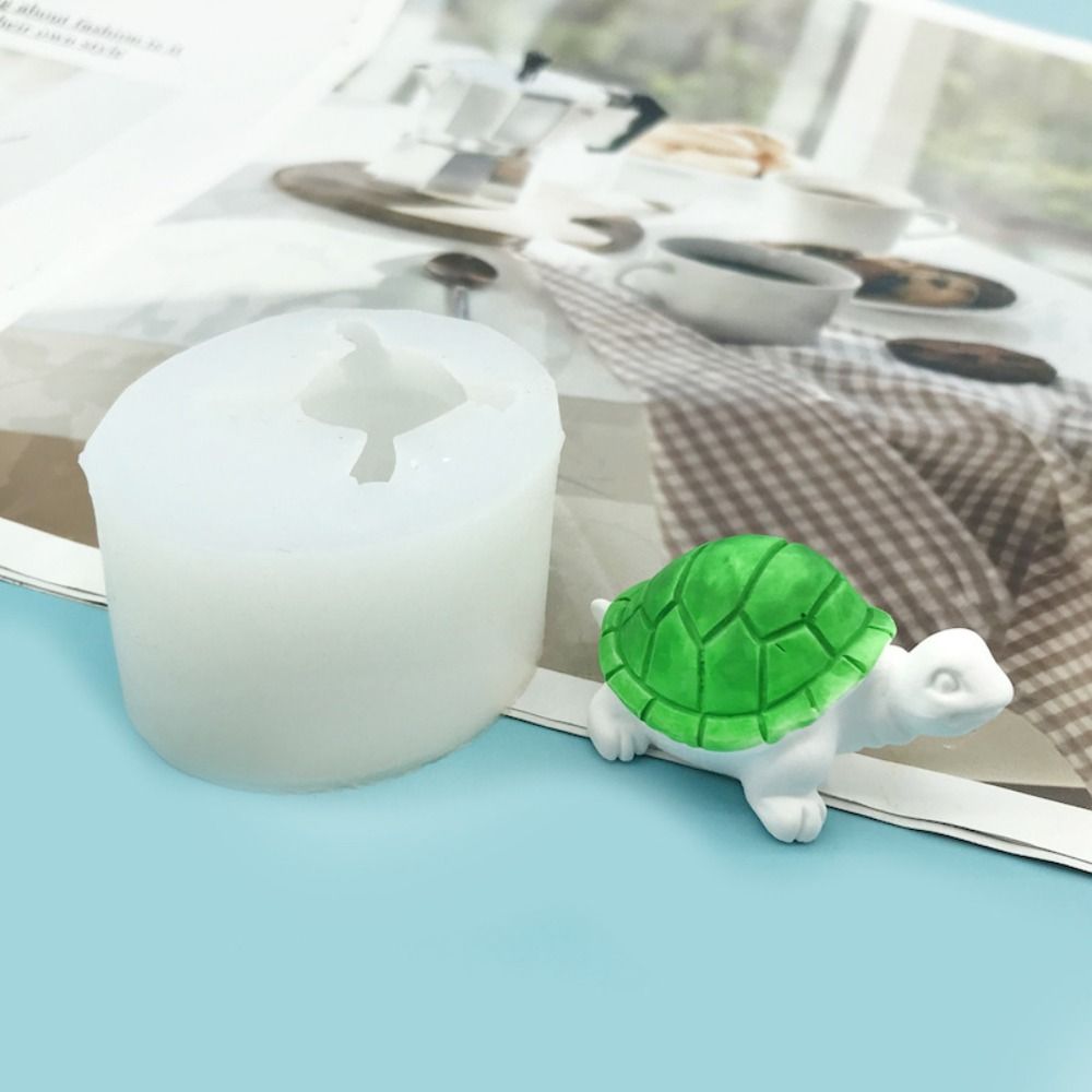 Shortsimom hình con rùa khuôn silicon nghệ thuật bằng nhựa 3d khuôn rùa 3d mới đất sét thạch cao khuôn đúc nhà