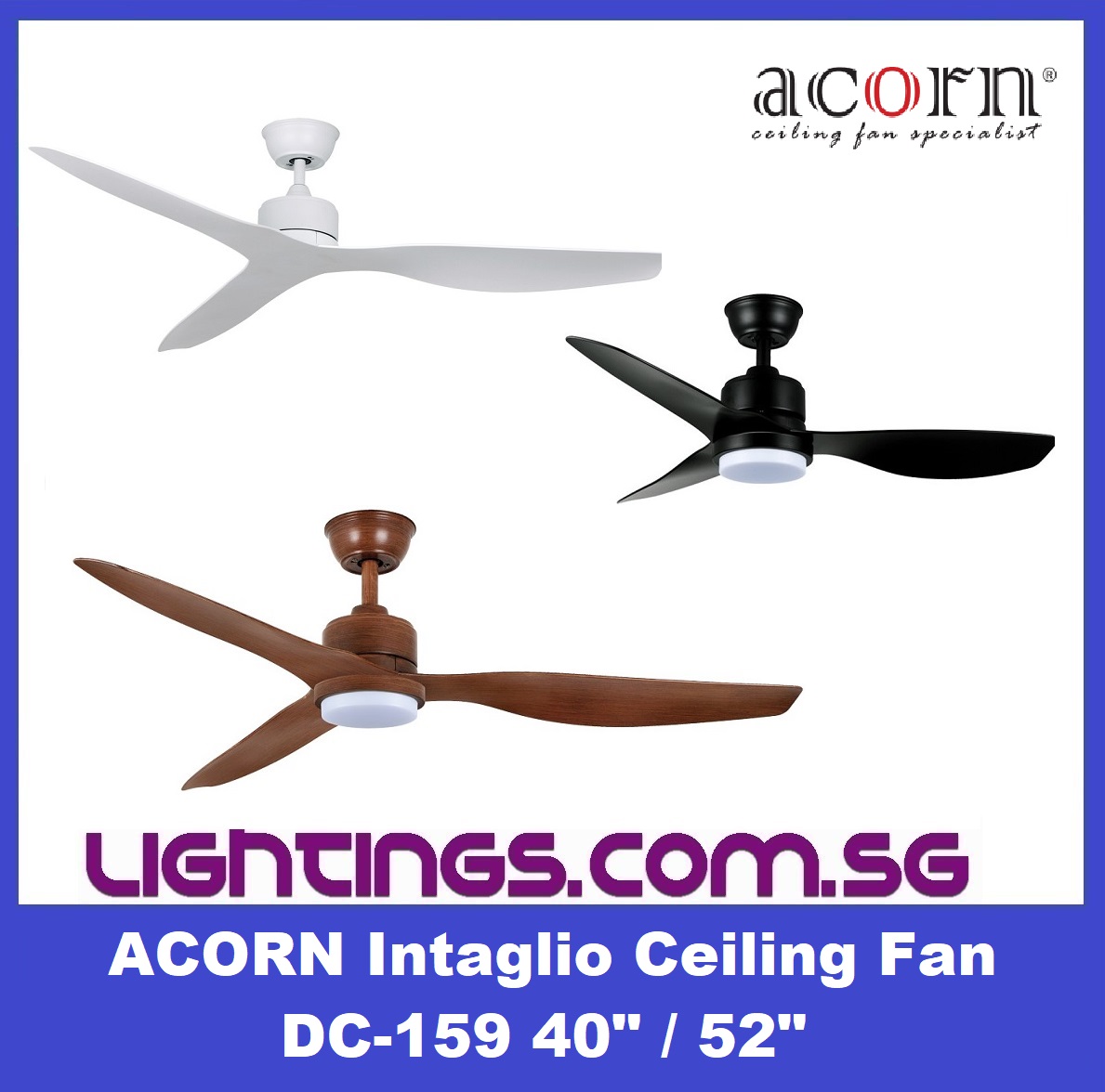 ACORN Intaglio DC-159 Ceiling Fan 40 