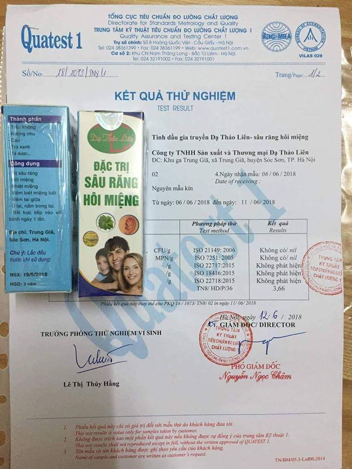 Tinh dầu răng miệng Dạ Thảo Liên chính hãng