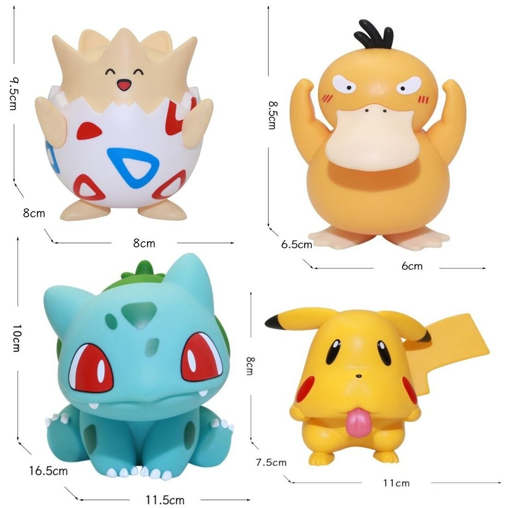 Cute Portable Togepi Figure Pet Elf Series Cartoon Bulbasaur Figure PVC ...