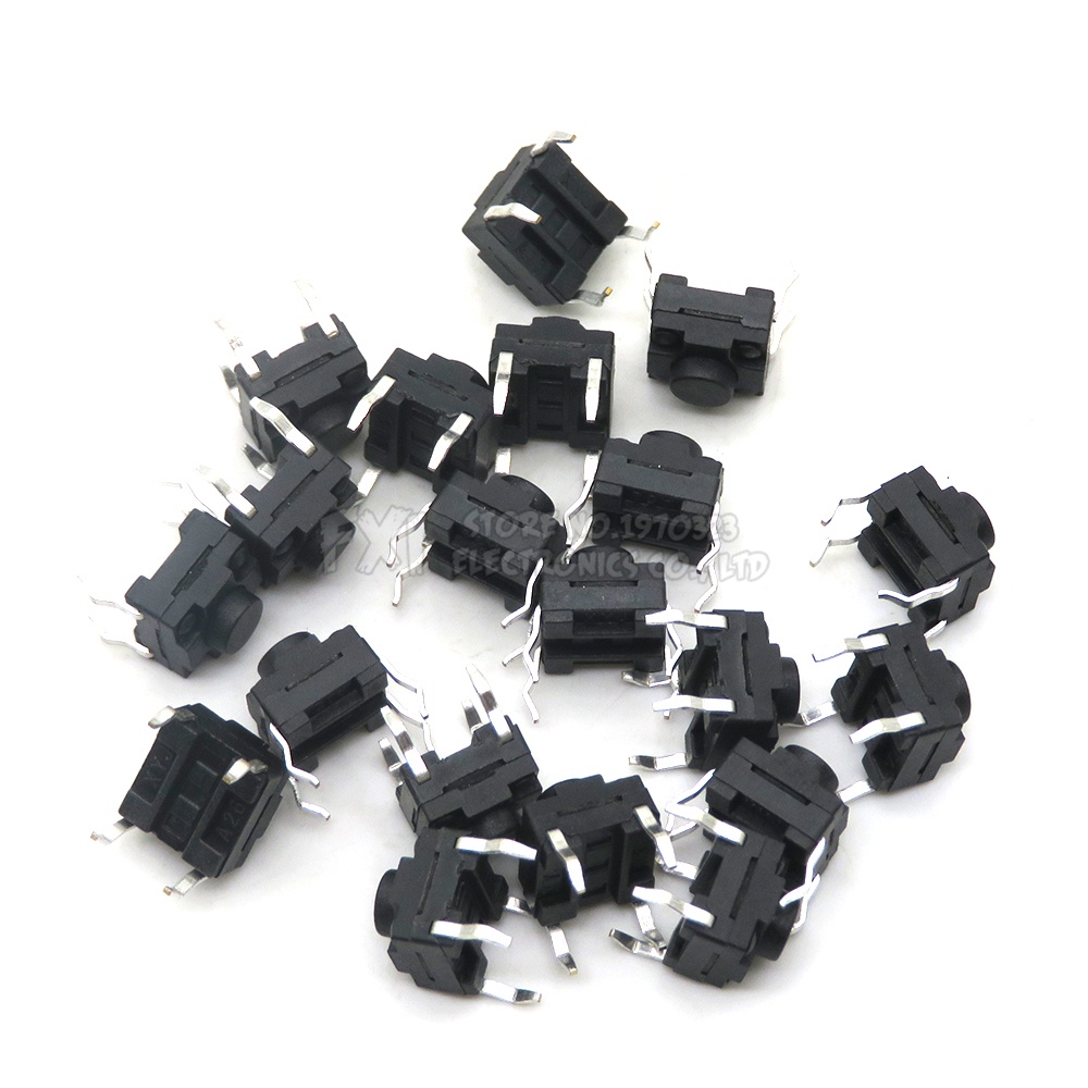 20 cái 6x6 PCB xúc giác nút bấm nhỏ chuyển SMD nhúng 4pin công tắc kích hoạt siêu nhỏ 6*6*4.3/5/6/7/8mm 6x6*4.3mm 5mm 6mm 7mm 8mm không thấm nước