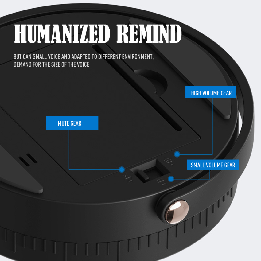 【Ready Stock】Magnetic Kitchen Timer LED Digital Timer Manual Countdown Timer Alarm Clock Cooking Shower Study Fitness Stopwatch Time Master