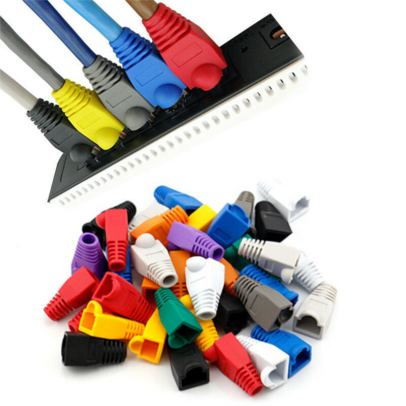 【VogueVenture】50PCS Modular RJ45 Network Cable Connector Plug Cover Cap ...