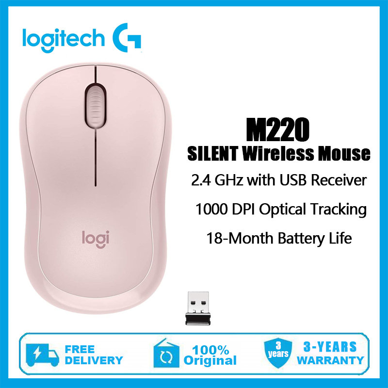 Logitech Chuột Không Dây Im Lặng M220, 2.4 GHz Với Bộ Thu USB thumbnail