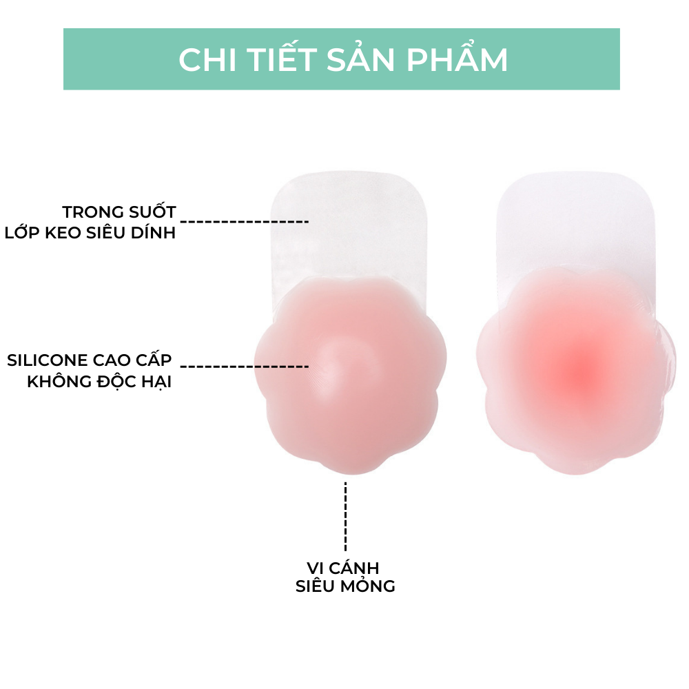 Cặp Miếng Dán Nâng Ngực Silicone - Dán Ngực Tái Sử Dụng BEBE CHIC