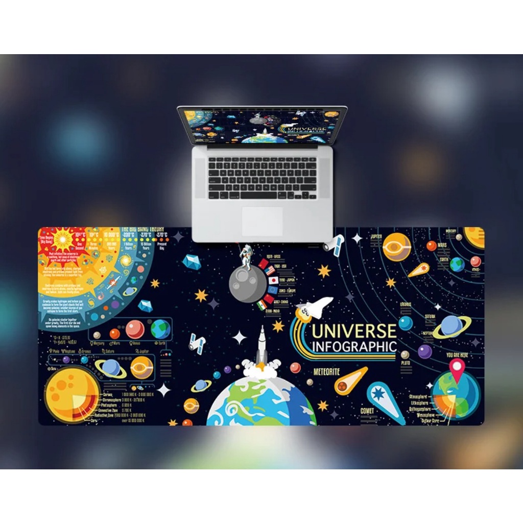 Creativity Large Mouse Pad Space Pattern Gaming Mouse Pad Keyboard Pad Desk Pad Computer Mouse Mat for Dota Lol CS