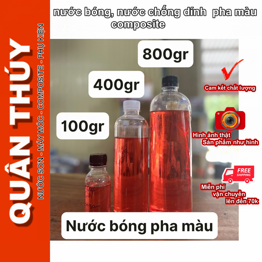 Nước bóng, nước chống dính pha màu keo composite - Phụ Gia Composite Đế Doanh