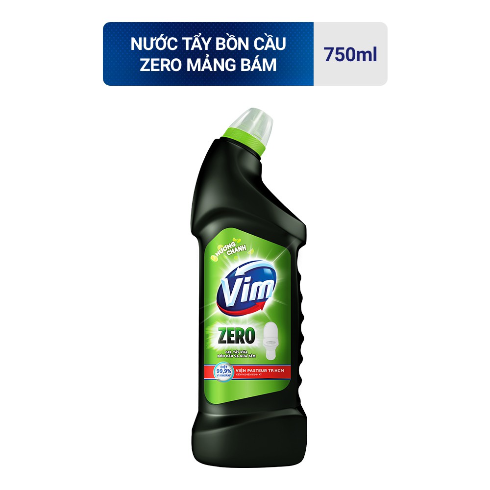 Nước tẩy bồn cầu vim zero hương chanh 750ml