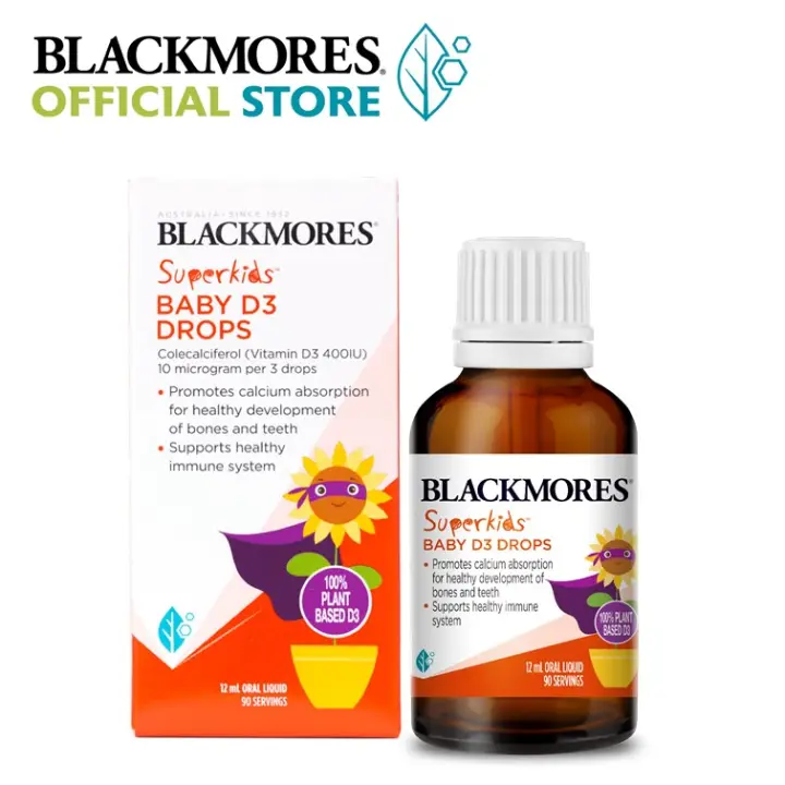Blackmores Superkids Baby D3 Drops 12ml 100 Plant Derived Natural Vitamin D3 Expiry Jan 2023 Lazada Singapore