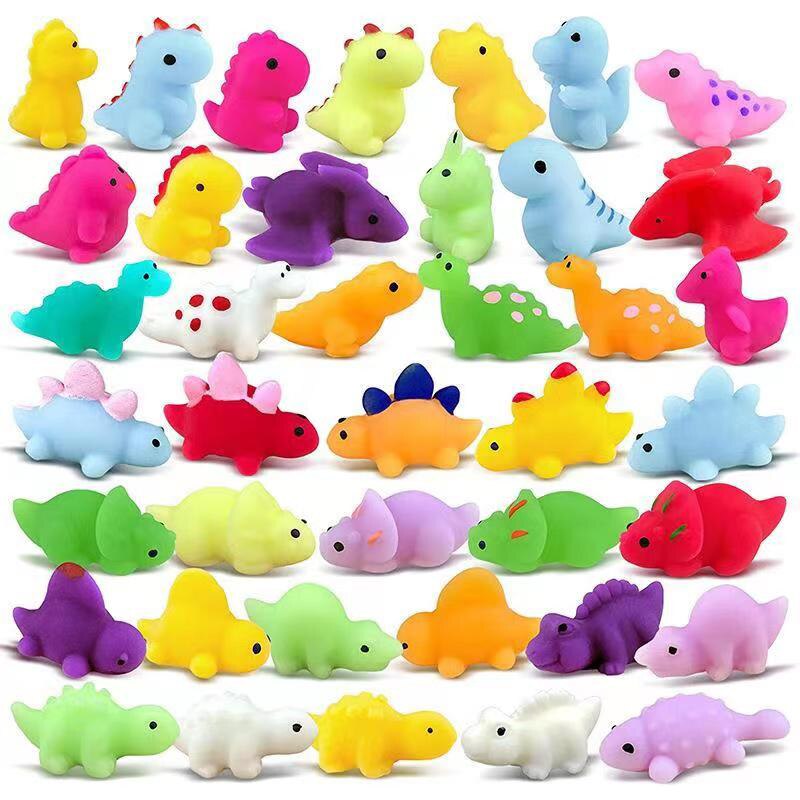 10Pcs Mochi Squishy Dinosaur Kawaii Stuff Squeeze Stress Toys Party Favors Kids Boys Girls Juguetes Antiestrés Para Niños