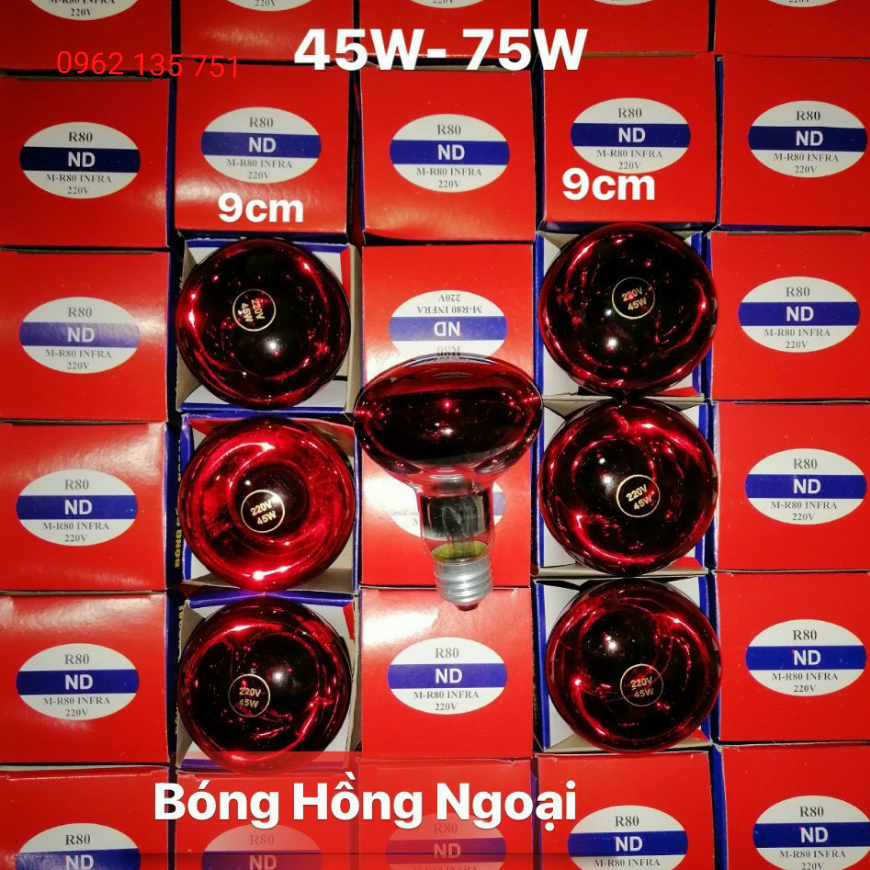 Bóng Đèn Hồng Ngoại Úm Gà
