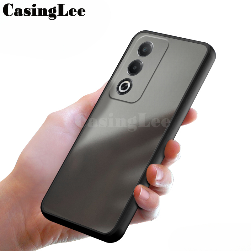 For OPPO K12X 5G Case Shockproof Scrub Matte Transparent Soft edge Silicone Frame Hard Clear For OPPO K12X Back cover Phone Cases